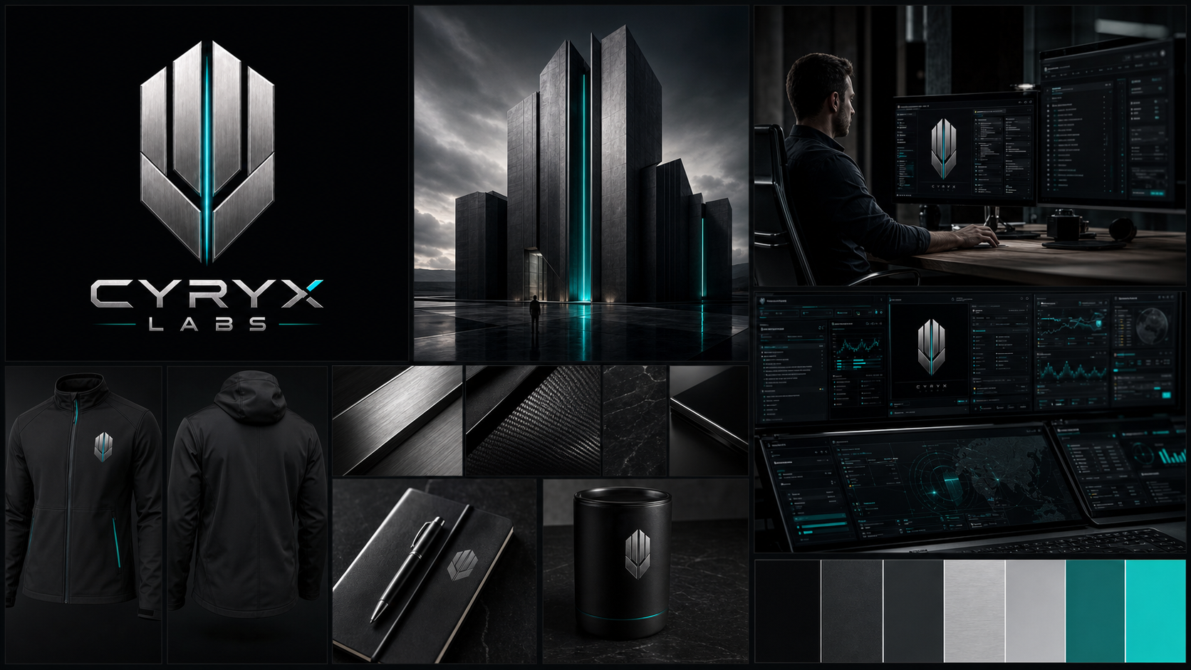 Cyryx Labs moodboard — Master brand world